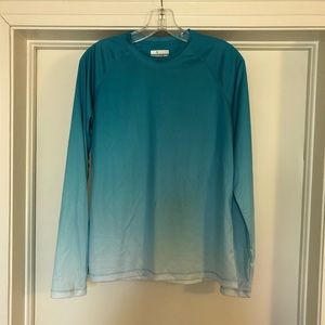Columbia PFG aqua ombre sun shirt